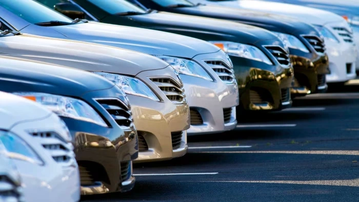 Multiple cars closeup